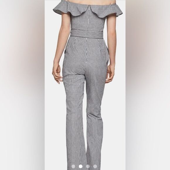 BCBGeneration Black and White off shoulder Jumpsuit, US0 - Picture 2 of 11